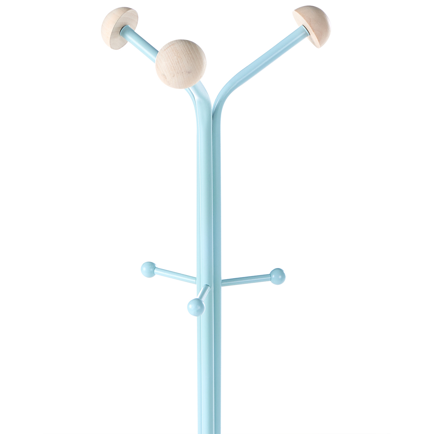 Coastline Coat Rack 176cm Light Blue Steel Freestanding 6 Hooks