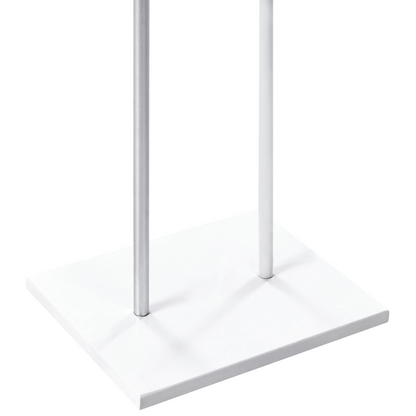 Silver Coat Rack Two Pole 162cm Freestanding 6 Hooks Hallway