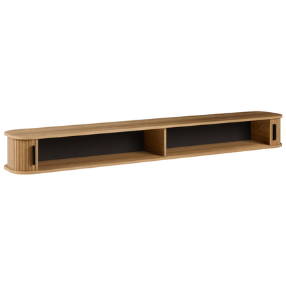 Venner Wall Mounted TV Stand Brown MDF Floating Media Cabinet