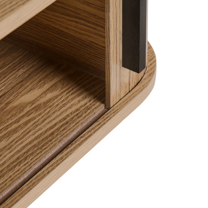 Venner Wall Mounted TV Stand Brown MDF Floating Media Cabinet