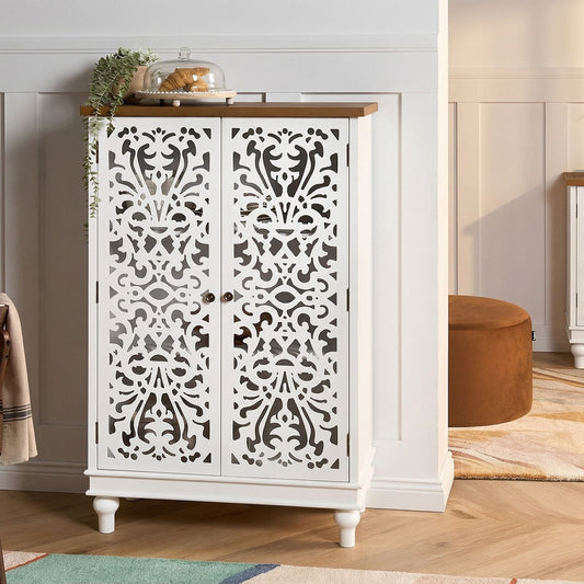 Oak and Willow Rustic 2 Door Sideboard With Openwork Fronts