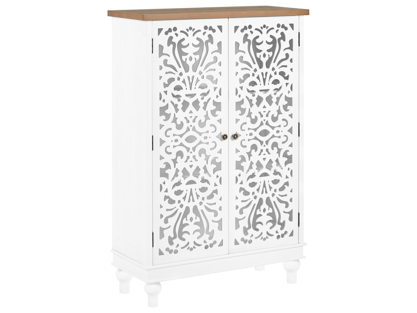 Oak and Willow Rustic 2 Door Sideboard With Openwork Fronts
