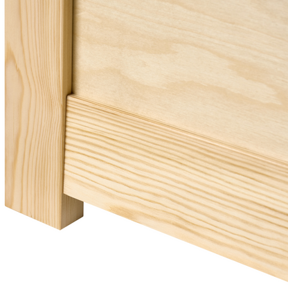 NordicNest Storage Bed With 2 Drawers Natural Pine Wood EU Single 3ft Headboard Scandinavian