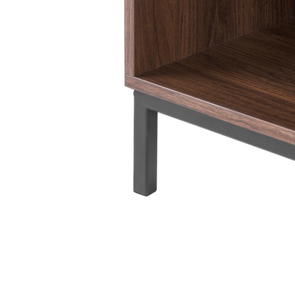 Aurora 6-Cube Dark Brown MDF Bookcase Wood-Look Finish