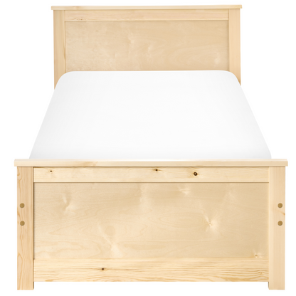 ScandiNest Storage Bed Natural Pine Wood And Birch EU Single 3ft Headboard Scandinavian