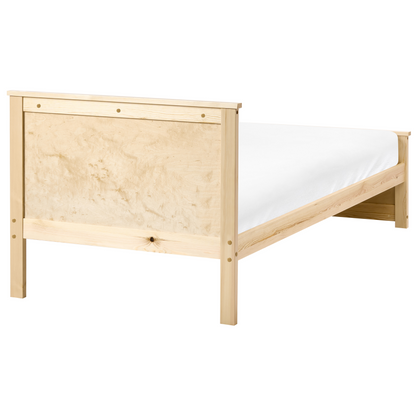ScandiNest Storage Bed Natural Pine Wood And Birch EU Single 3ft Headboard Scandinavian