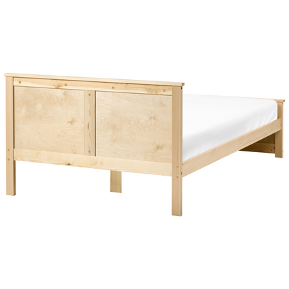 NordicWood Storage Bed Natural Pine Birch Headboard 4ft Small Double