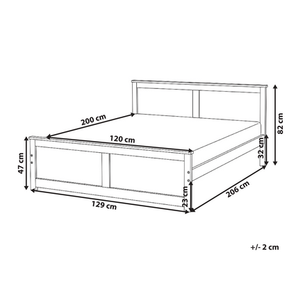 NordicWood Storage Bed Natural Pine Birch Headboard 4ft Small Double