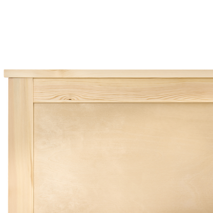 NordicLuxe Storage Bed With 4 Drawers Headboard Scandinavian Natural Pine EU Single 3ft