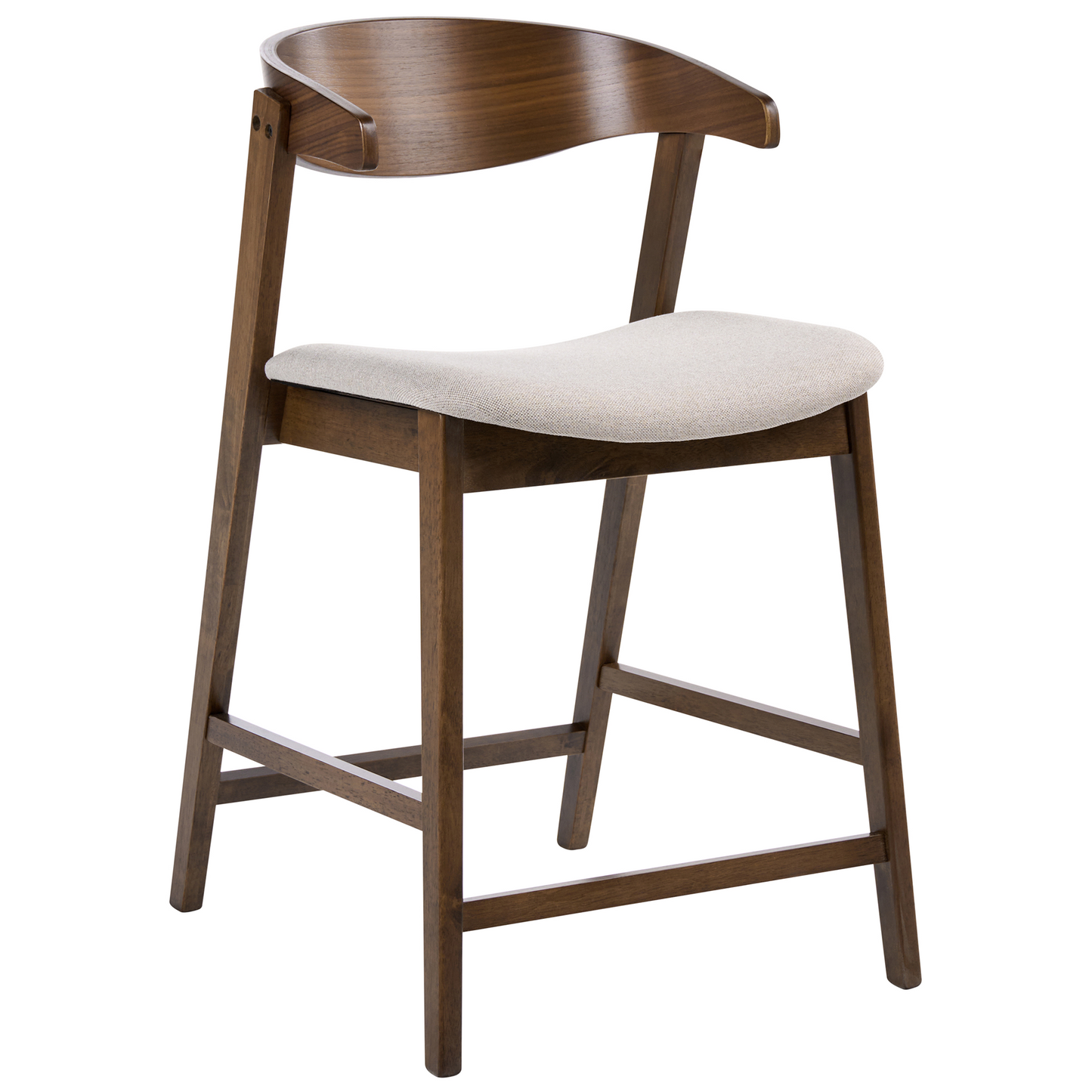 Heritage Home Retro Bar Chairs Set Of 2 Brown Beige Polyester