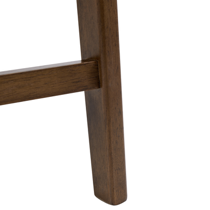 Classic Living Set Of 2 Bar Chairs Brown Green Polyester Rubberwood Legs Retro Traditional