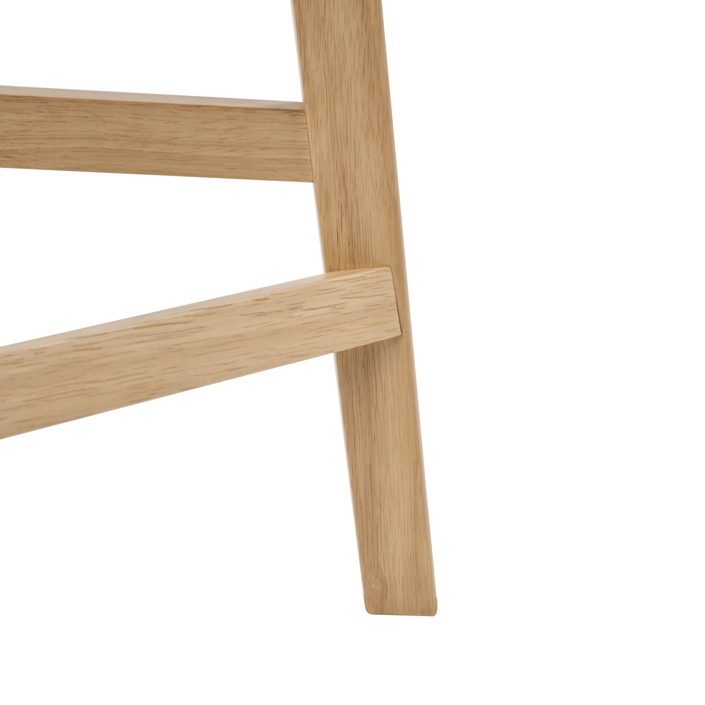 Bar Chairs Set of 2 Light Brown Grey Rubberwood Fabric Retro