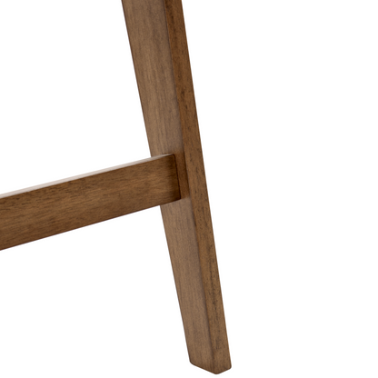 Bar Chairs Set of 2 Boucle Brown Beige Rubberwood Frame