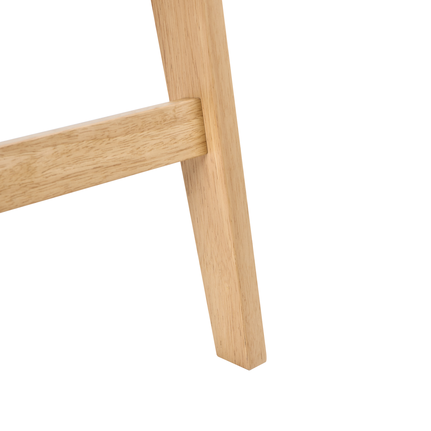 Set of 2 Bar Chairs Light Brown Beige Rubberwood Boucle Retro