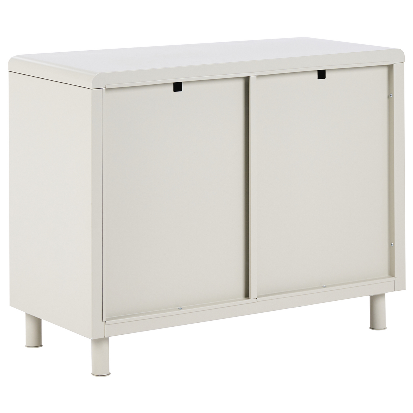 Storage Cabinet Beige Steel With 2 Doors And Adjustable Shelves For Home Office Modern Style
