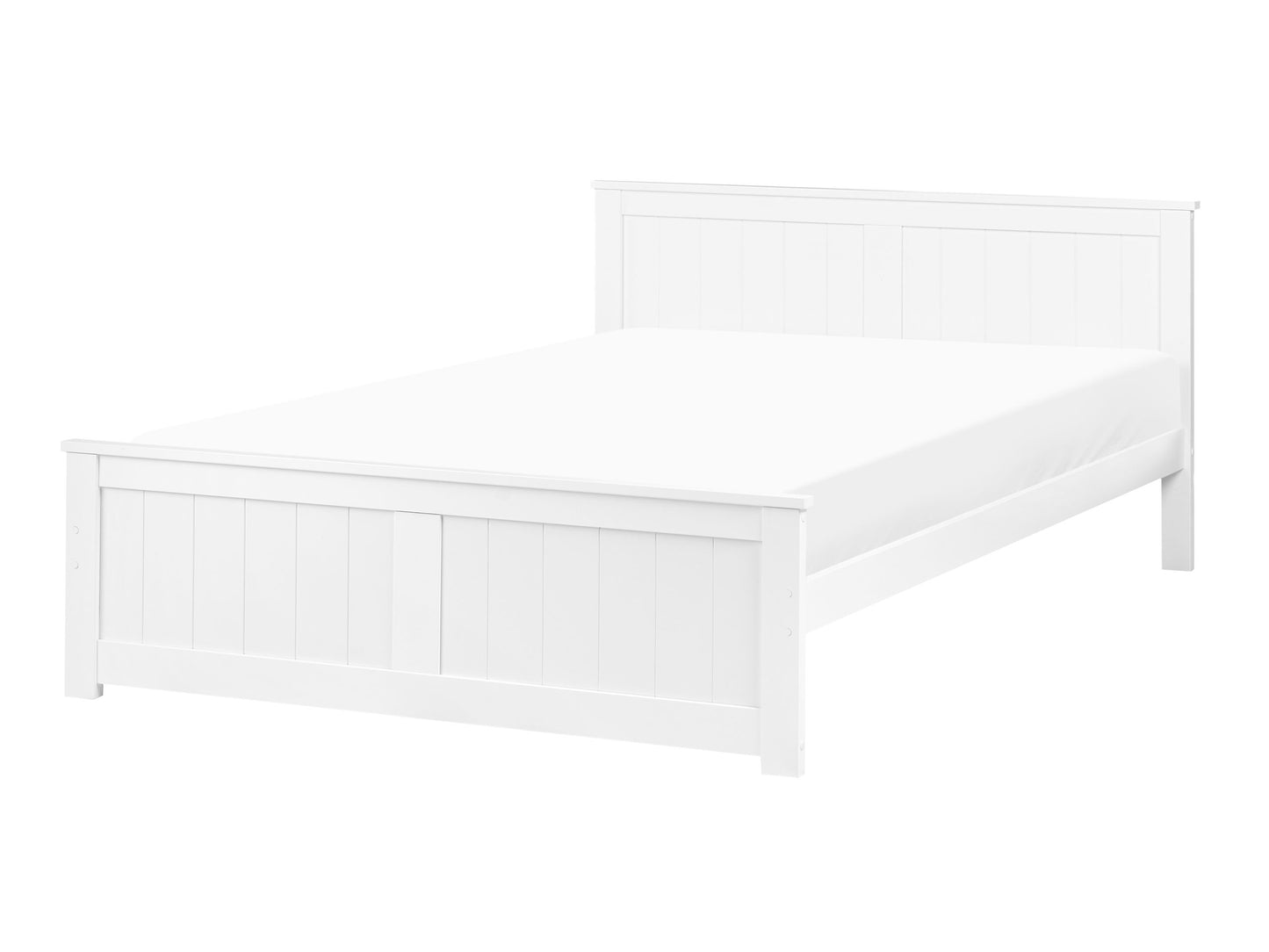NordicNest White Pine Bed Frame Small Double Minimalist Headboard