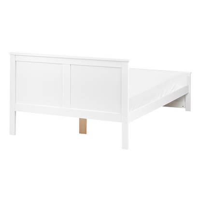 NordicNest White Pine Bed Frame Small Double Minimalist Headboard