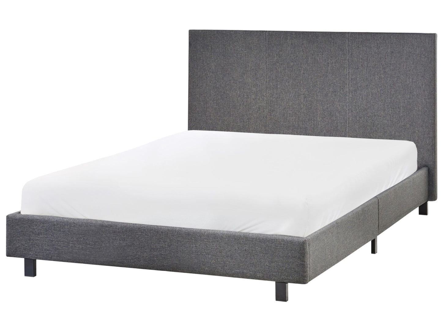 Slatted Bed Frame Grey Polyester EU Small Double 4ft