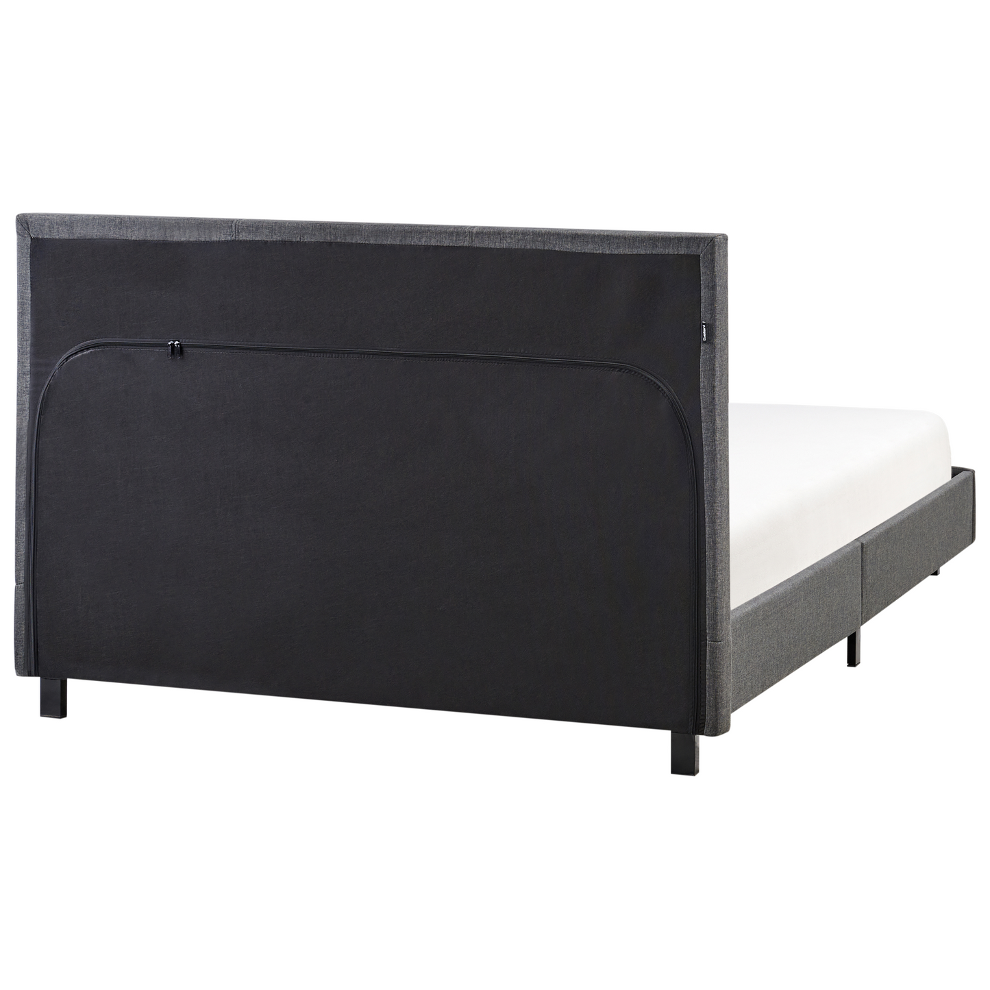 Slatted Bed Frame Grey Polyester EU Small Double 4ft