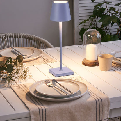 Violet Table Lamp Aluminium Touch Switch USB Wireless