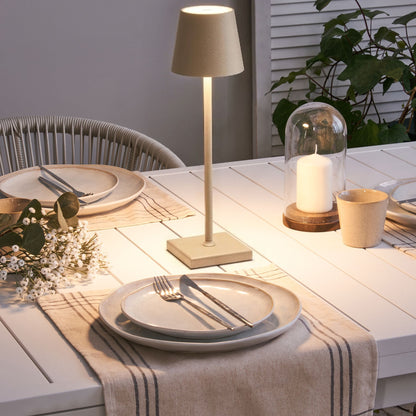 Orange Aluminium Table Lamp With Touch Switch USB Charging