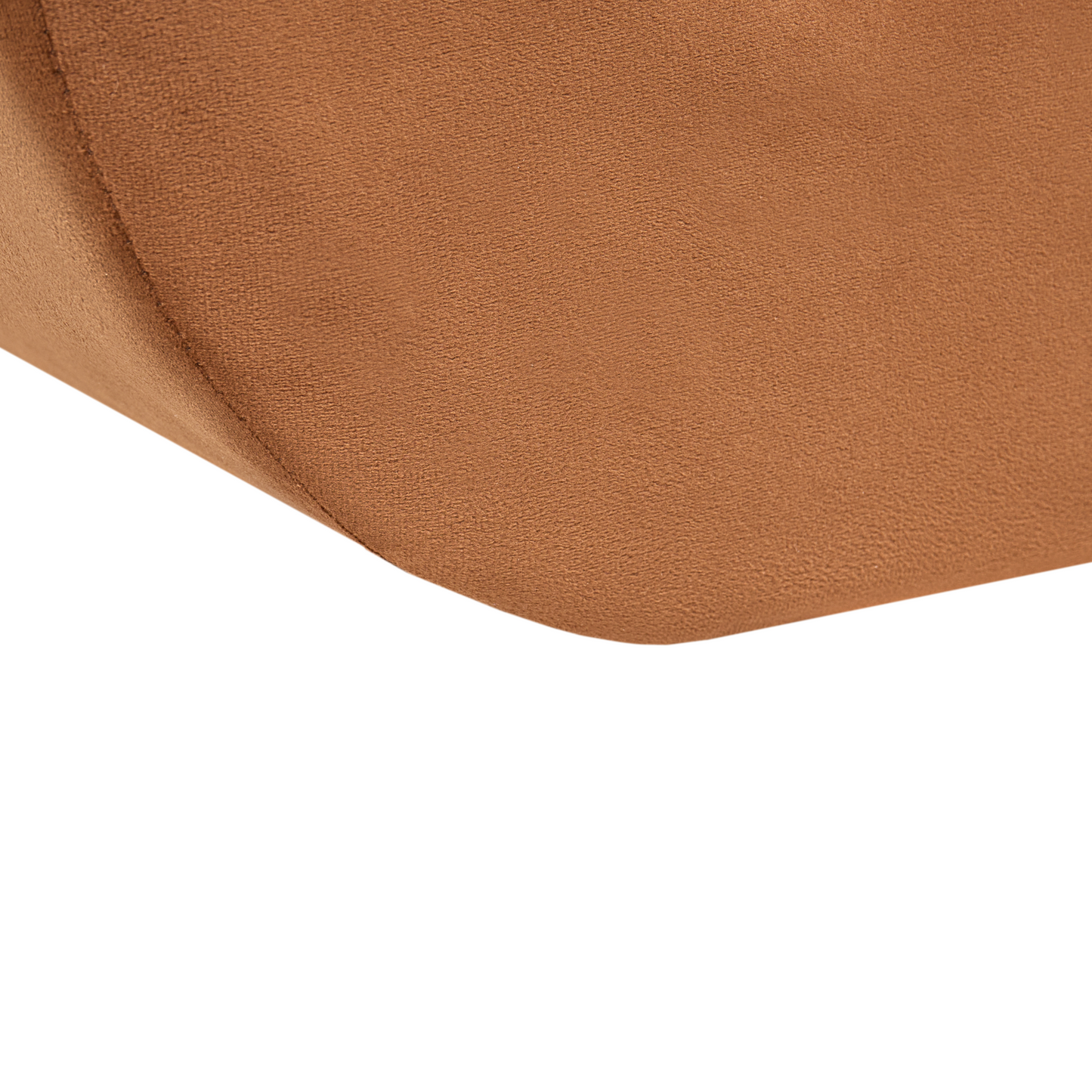 Pouffe Golden Brown Velvet RetroStyle S Shape Footstool