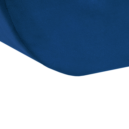 Navy Blue Velvet Pouffe S Shape Footstool