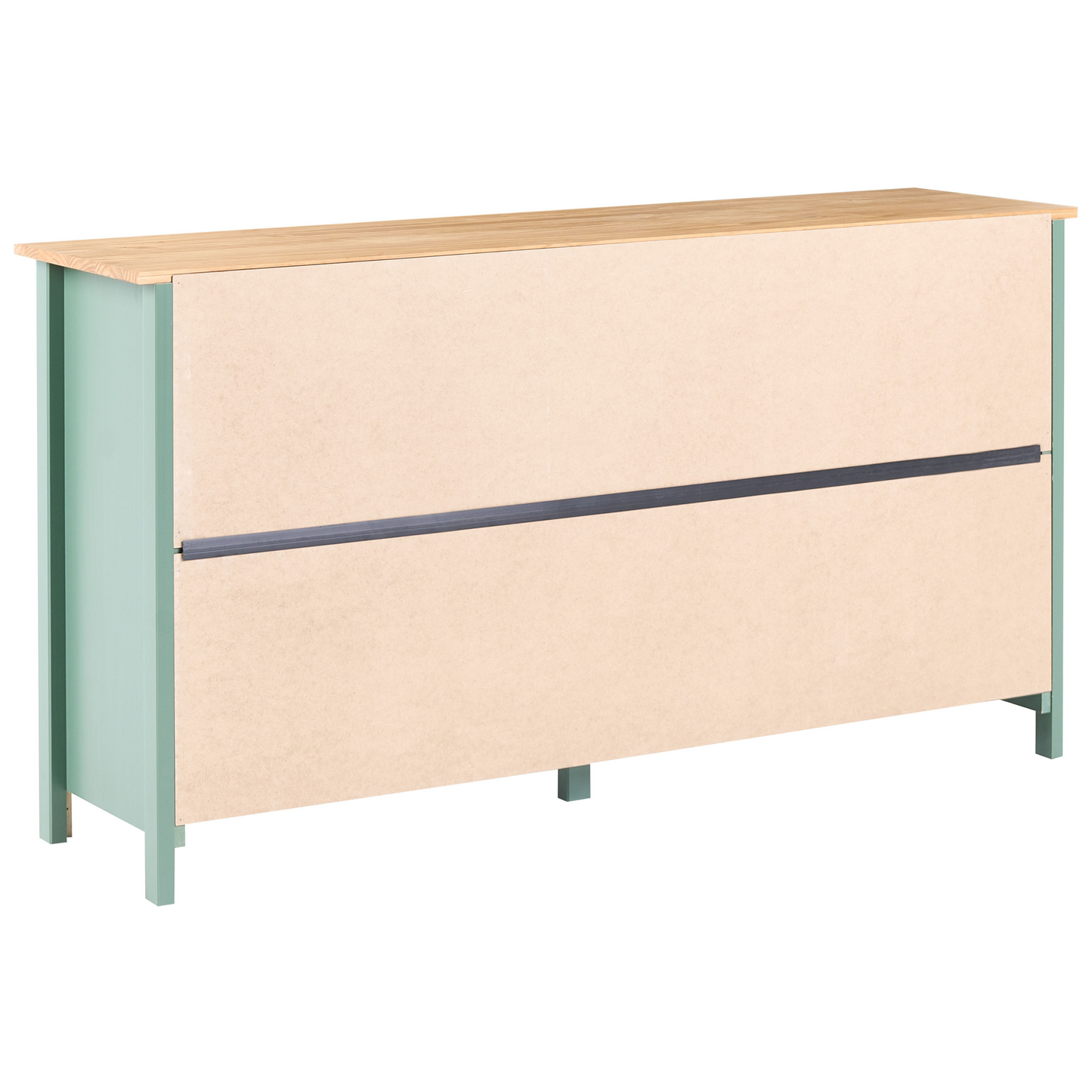 Nordic Pine Co Sideboard Green 2 Door Cabinet With Drawers Scandinavian Style For Living Room