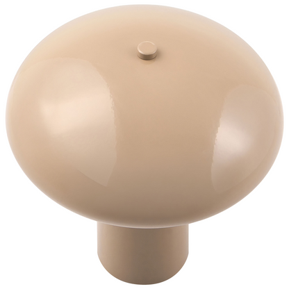Table Lamp Beige Iron Metal Base 22 Centimeter Mushroom Dome Modern Home Living Room Elegant Accent Lighting