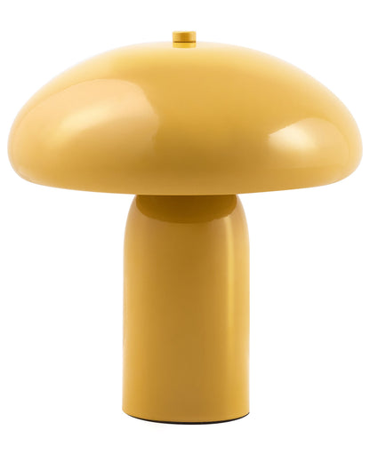 Mushroom Dome Table Lamp Yellow Iron Base 22cm