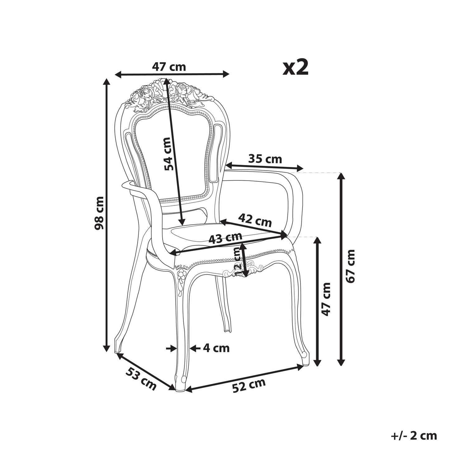 Clear Dining Chairs Set of 2 Transparent Acrylic Stackable