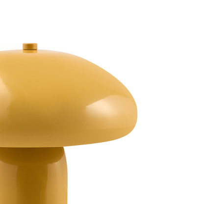 Mushroom Dome Table Lamp Yellow Iron Base 22cm