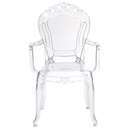 Clear Dining Chairs Set of 2 Transparent Acrylic Stackable