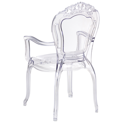 Clear Dining Chairs Set of 2 Transparent Acrylic Stackable