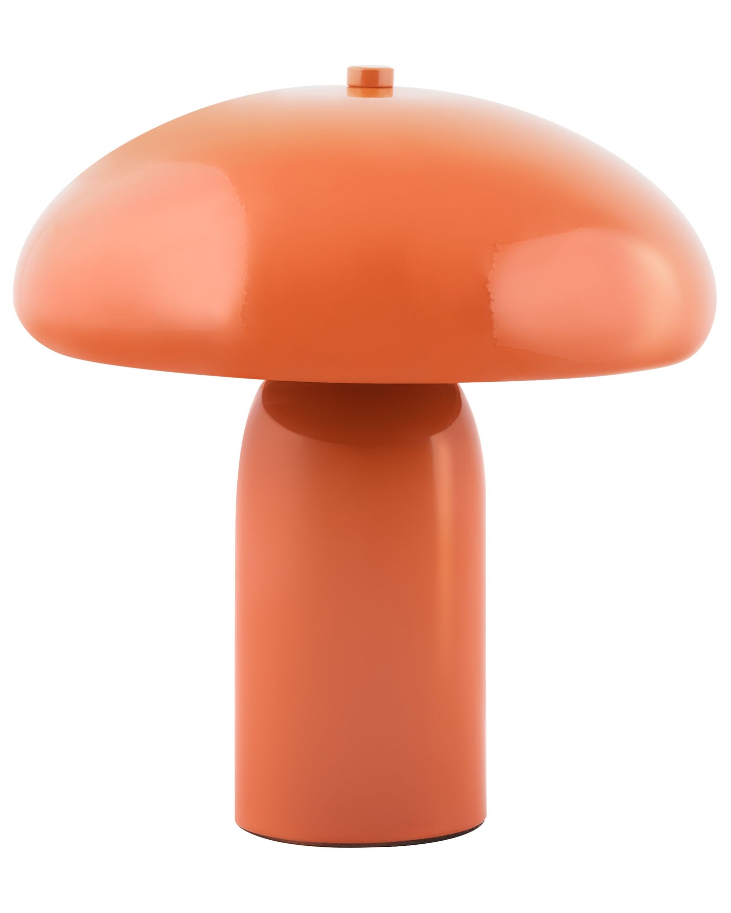 Table Lamp Orange Iron Base 22cm Mushroom Dome