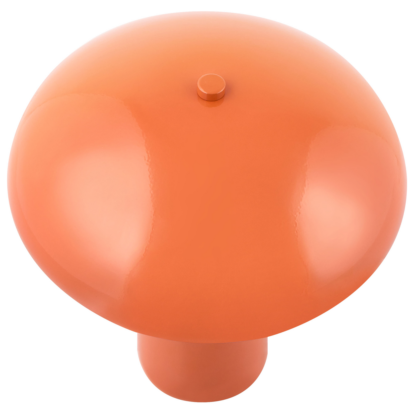 Table Lamp Orange Iron Base 22cm Mushroom Dome