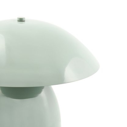 Light Green Mushroom Table Lamp 30cm Iron Base