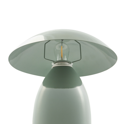 Light Green Mushroom Table Lamp 30cm Iron Base