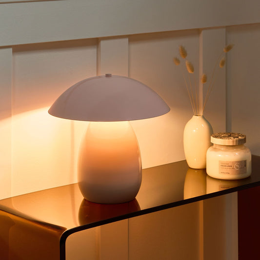 Pastel Pink Table Lamp Iron Base 30cm