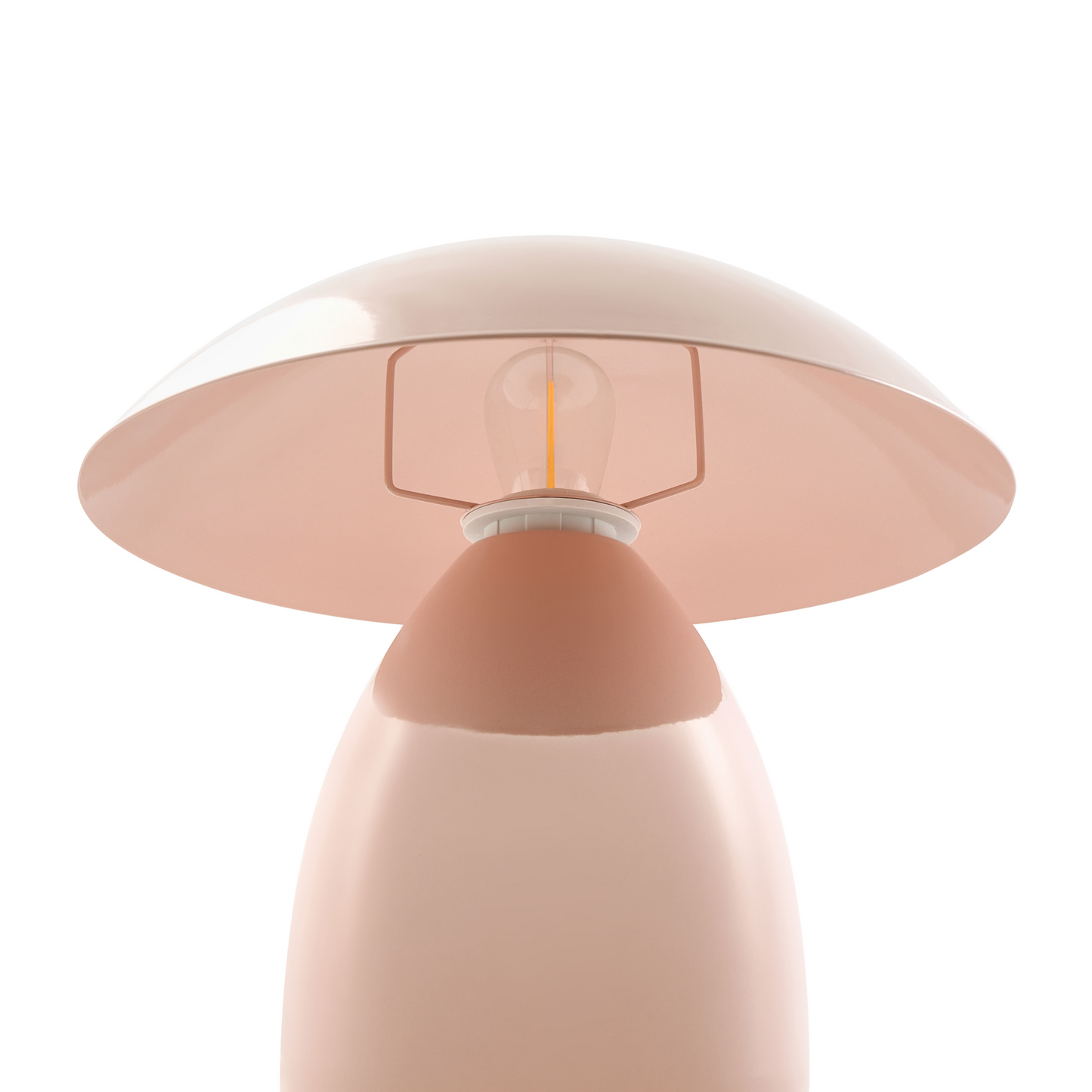 Pastel Pink Table Lamp Iron Base 30cm