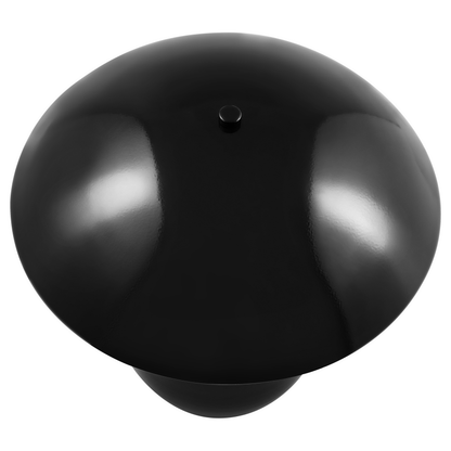Table Lamp Black Iron Base 30cm Mushroom Silhouette