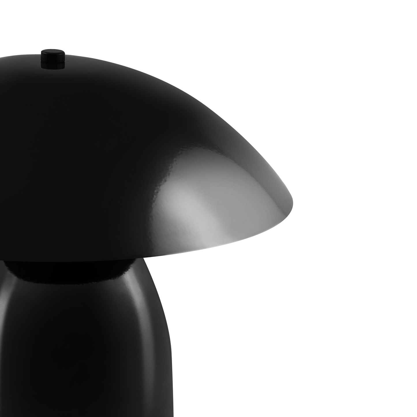 Table Lamp Black Iron Base 30cm Mushroom Silhouette