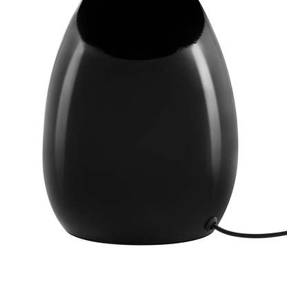 Table Lamp Black Iron Base 30cm Mushroom Silhouette