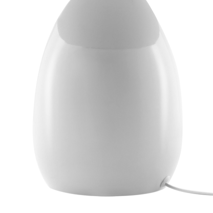 Table Lamp White Metal Base 30cm Mushroom Silhouette Modern
