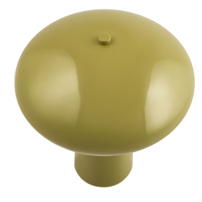 Olive Green Mushroom Dome Table Lamp Iron Base 22cm