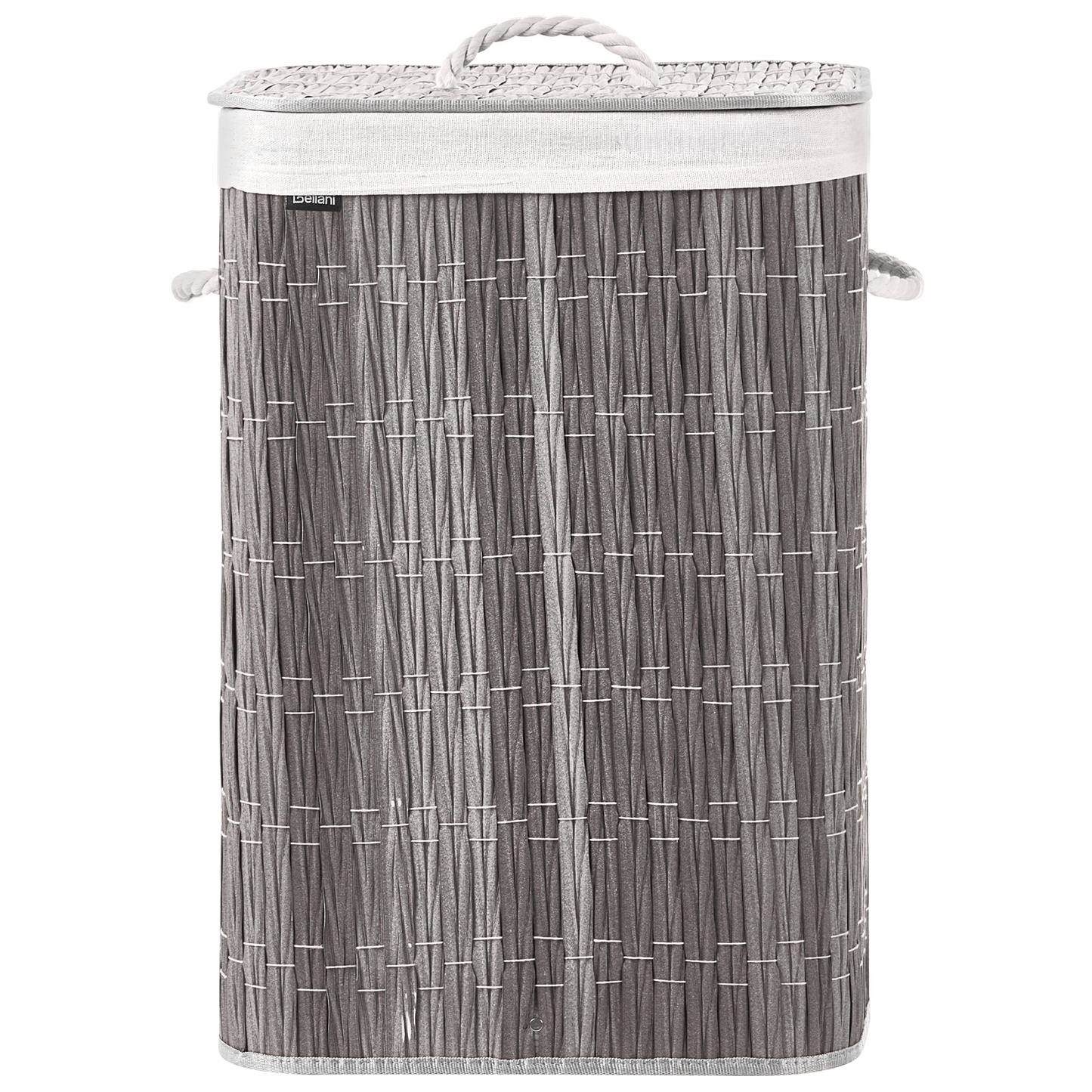 Laundry Basket Grey With Lid 72L Removable Liner