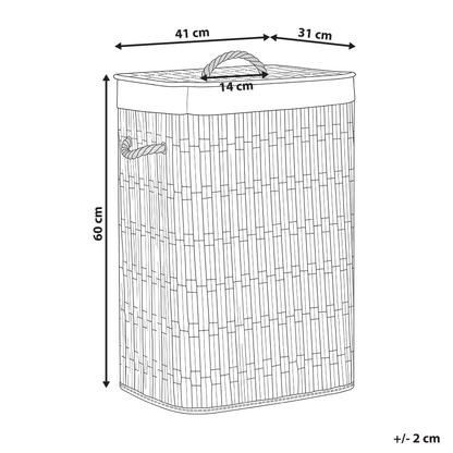 72L Brown Fabric Laundry Basket With Lid And Removable Liner