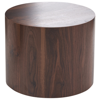 Dark Brown Round Coffee Tables Set of 2 Small and Medium Living Room Tables