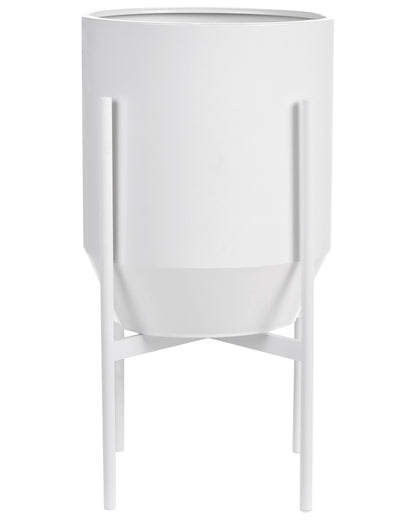 White Iron Plant Stand 33 x 33 x 62cm Indoor Modern