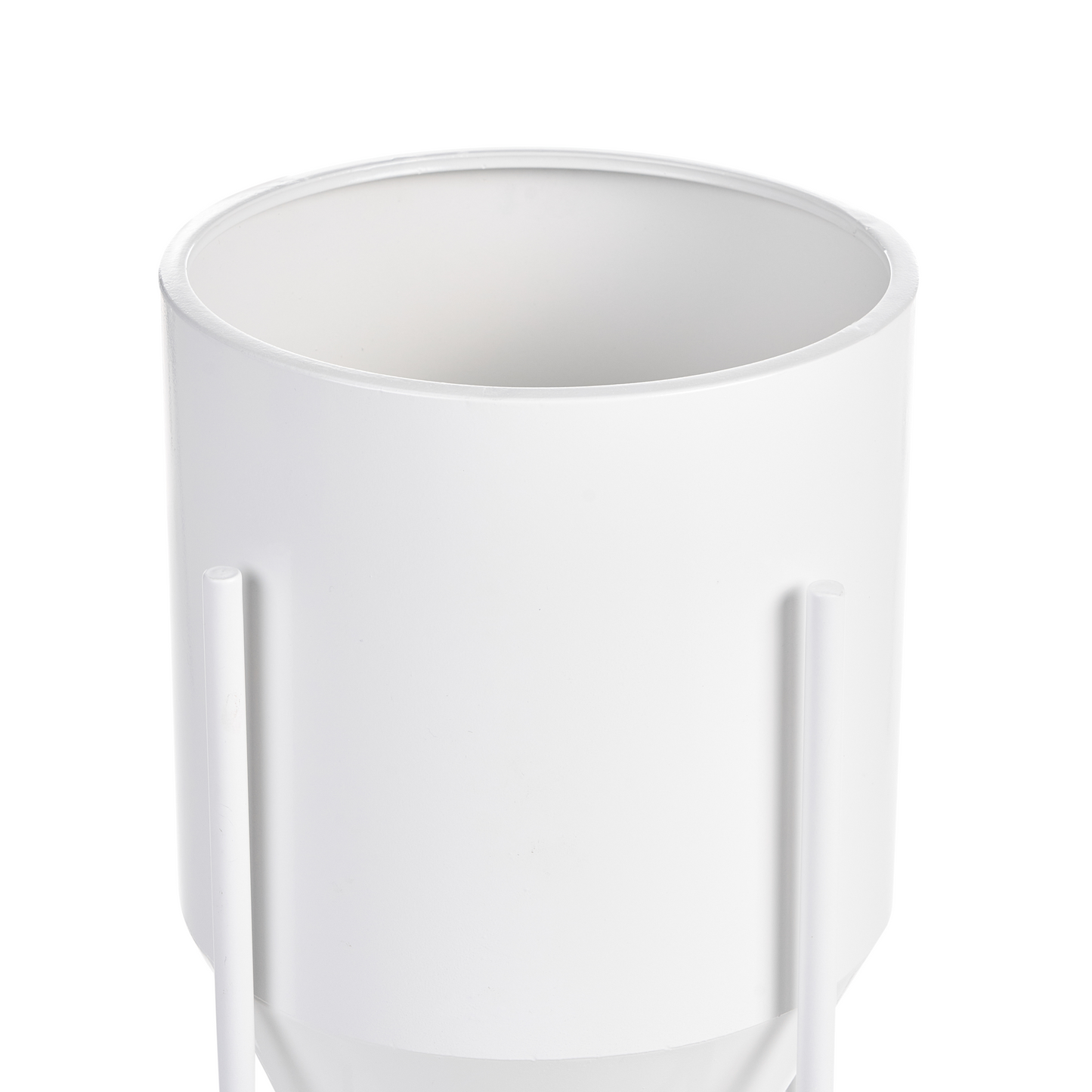 White Iron Plant Stand 33 x 33 x 62cm Indoor Modern